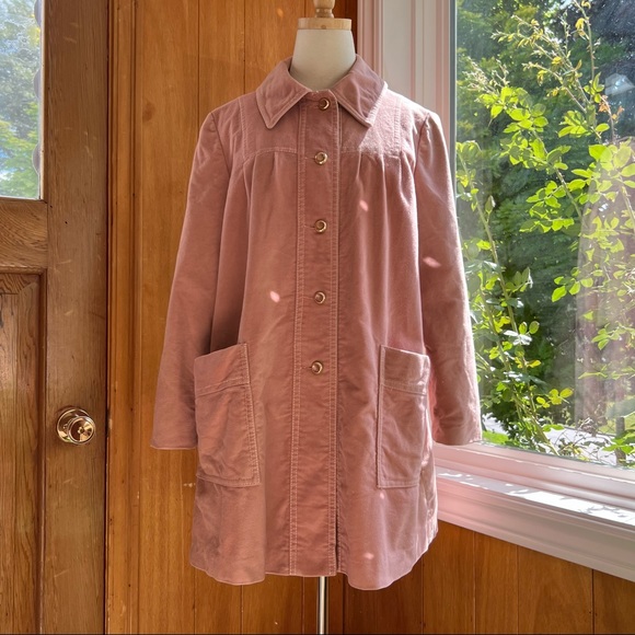 Vintage Jackets & Blazers - Vintage 1960s Pink Ultrasuede Swing Jacket